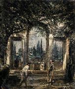 VELAZQUEZ, Diego Rodriguez de Silva y Villa Medici, Pavillion of Ariadn oil painting artist